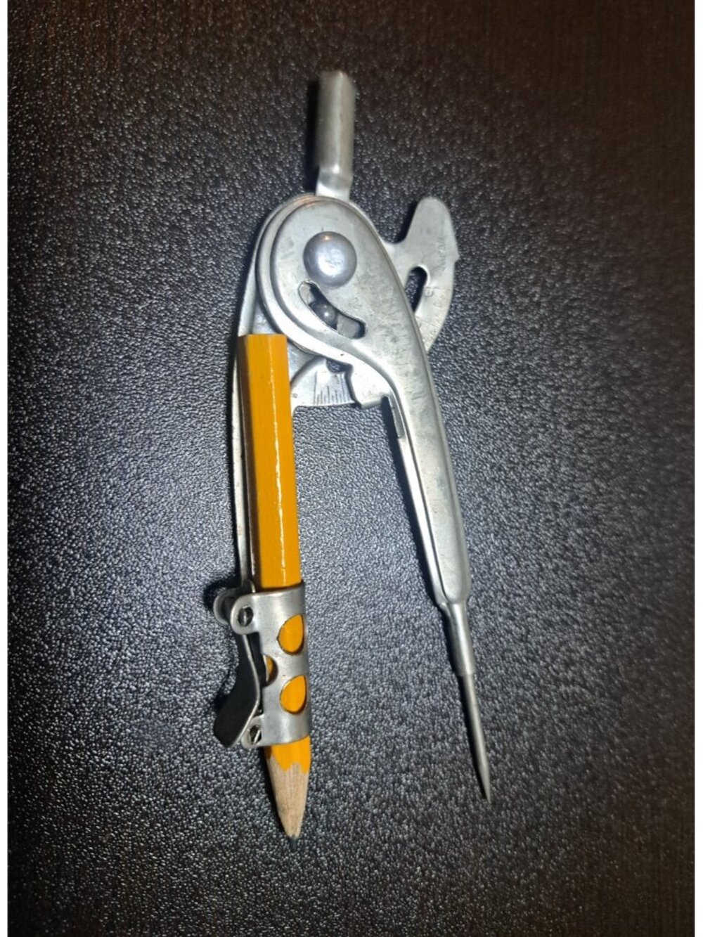 Vintage 80's Steel Pencil Drafting Compass School Mathematical Tool